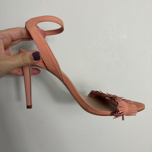 Aldo Suede Pink Heals with Fringe - Worn ONCE! - Picture 5 of 8